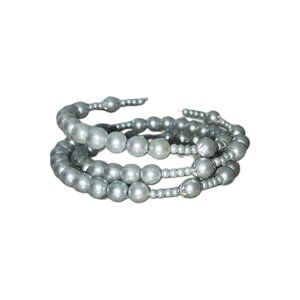 Handmade Vintage Light Blue Beaded Fashion Coil Wrap Bracelet